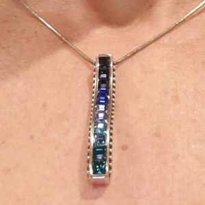 BRIGHTON Ombre Blue Crystal necklace
